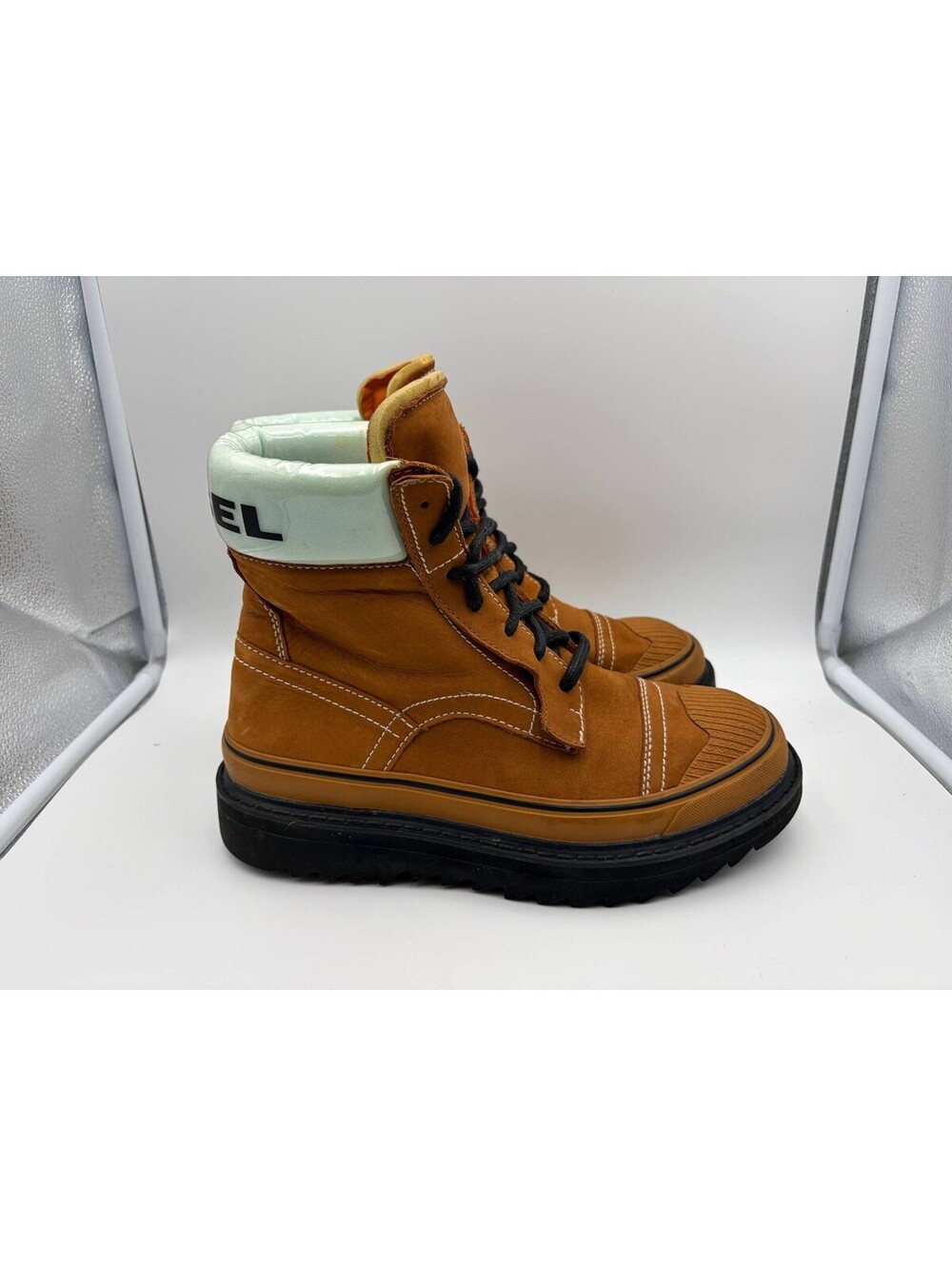 Diesel H-Shiroki DBBT Hybrid Boots Brown Nubuck Mens Sz 8.5 RARE Excellent Shape